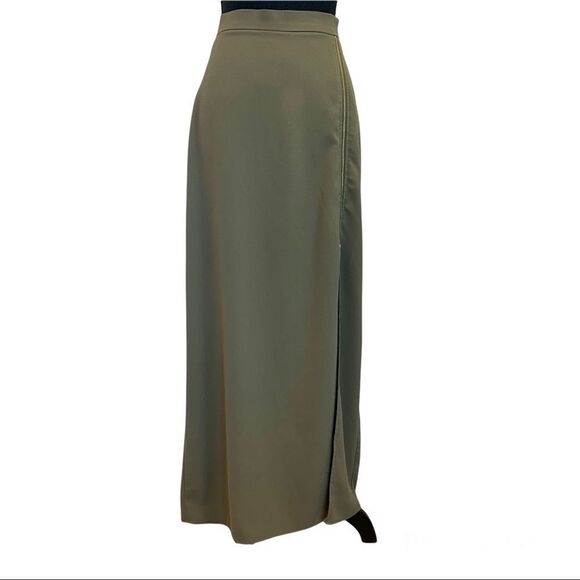 DYNAMITE NWT jupe zip slit maxi skirt in Tarmac size XS - Picture 3 of 12